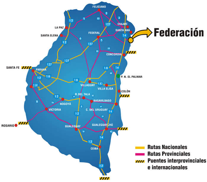Mapa de Federacion